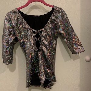 iHeartRaves Disco Black x Cross hood bodysuit